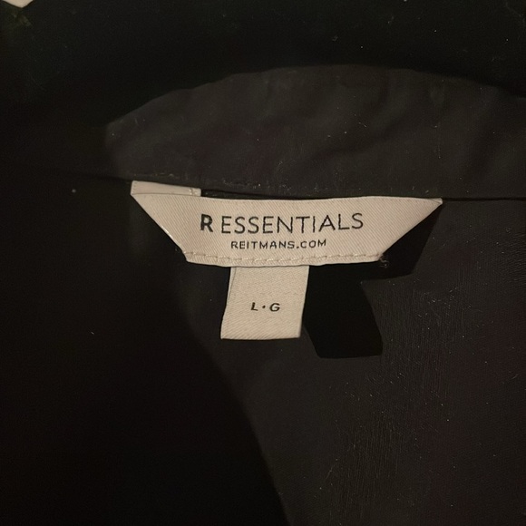 NWOT black long sleeve button down shirt - no show buttons - Picture 2 of 3